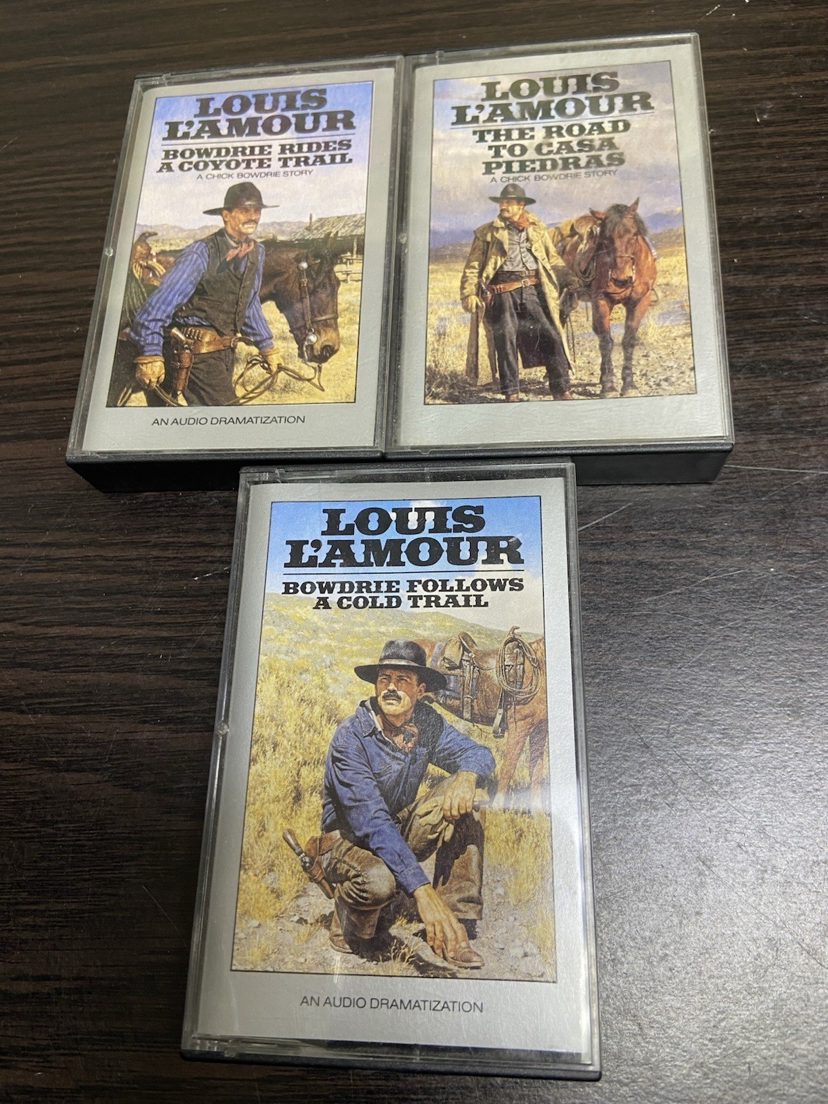 Bantam Audio Dramatization Louis L’amour 3-Cassette Set Tapes Vintage