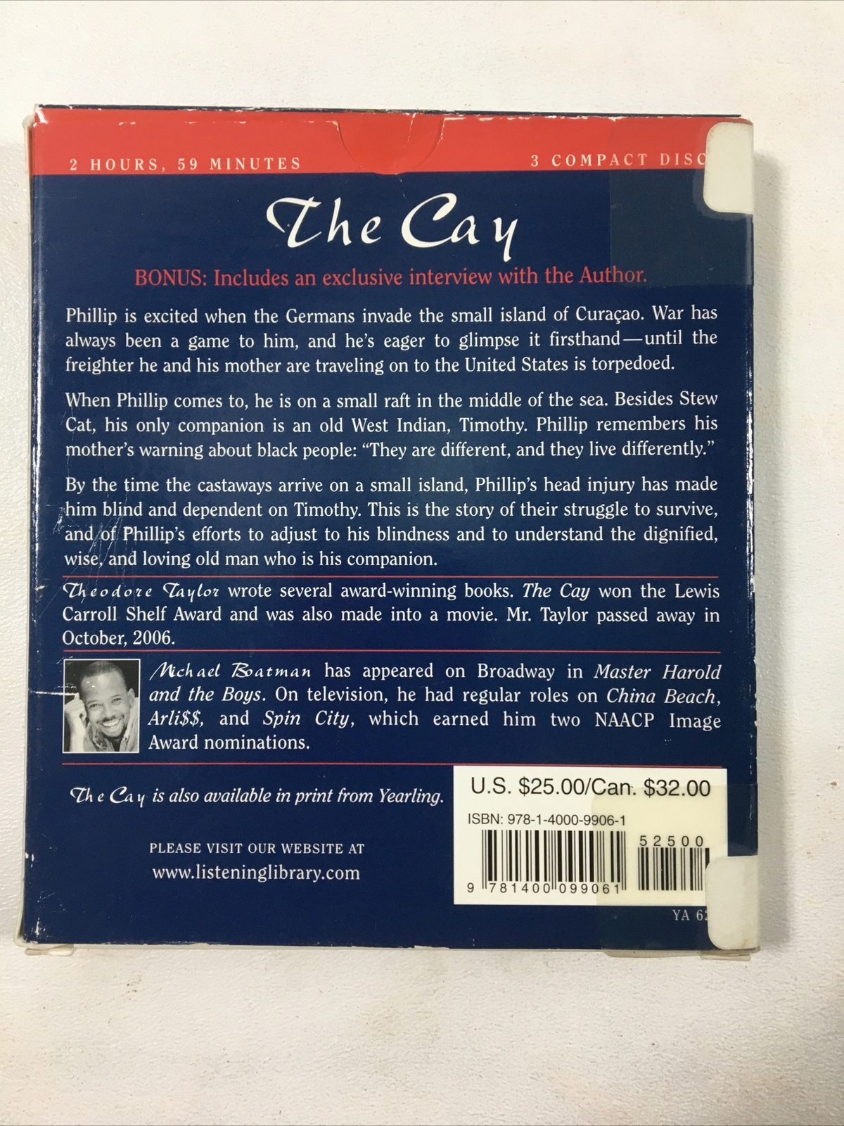 The Cay — Theodore Taylor (2005, Compact Disc, Unabridged Audiobook, CD)