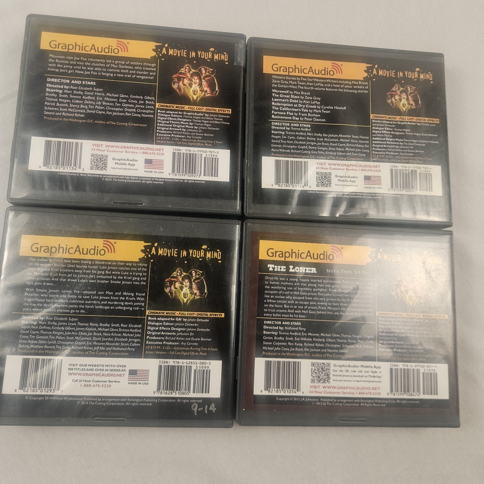 Lot 17 Western Audiobook CD Sets GraphicAudio A Movie In Your Mind Ex Library