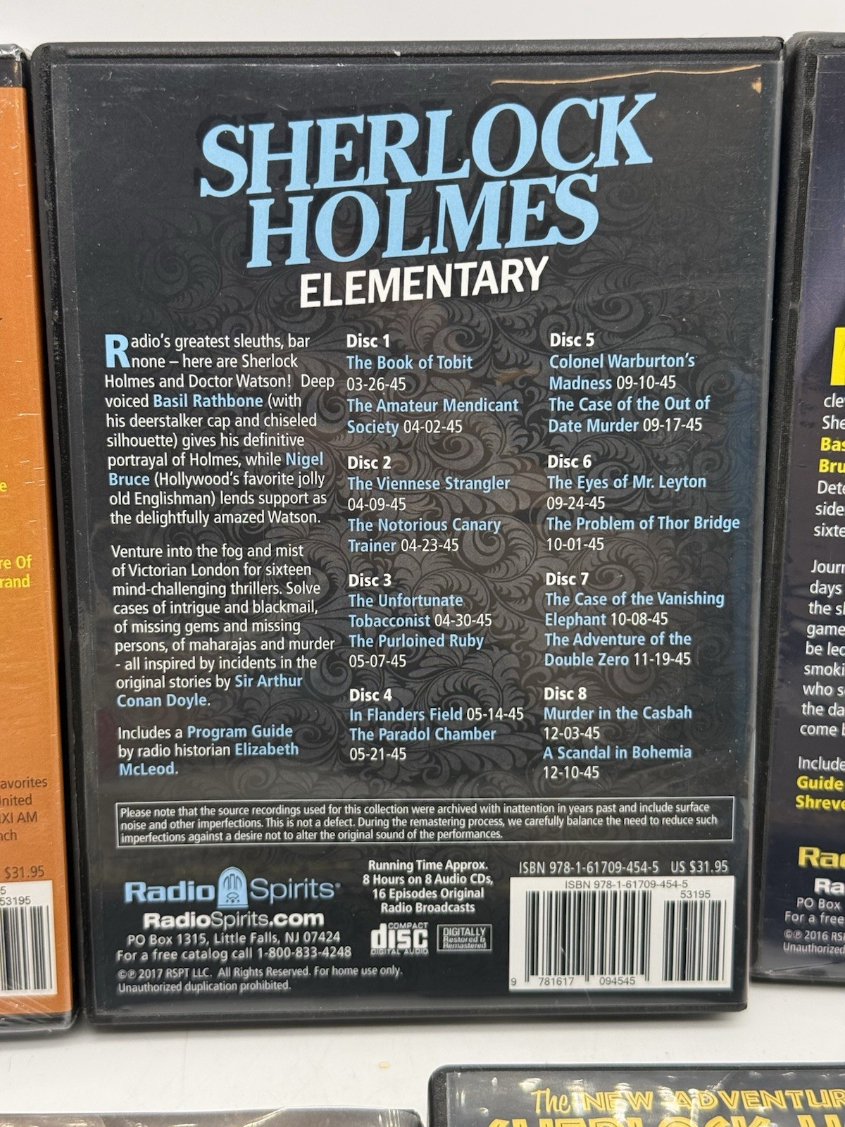Sherlock Holmes Mysteries Original Radio Spirits Broadcasts Audio CD SETS x5