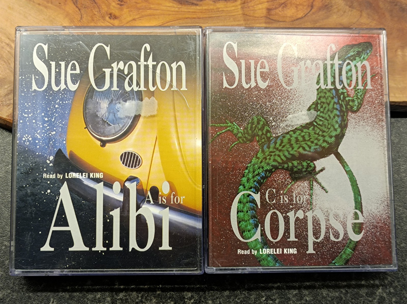 Sue Grafton — A is for Alibi & C is for Corpse. 2 Cassette Tape Audio Books
