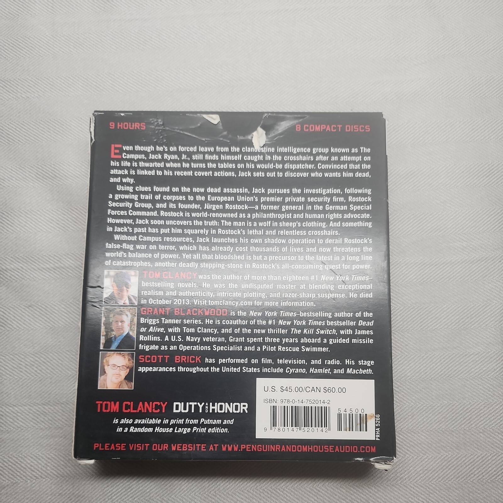 Tom Clancy Duty and Honor (Jack Ryan Jr) Unabridged CD Audio