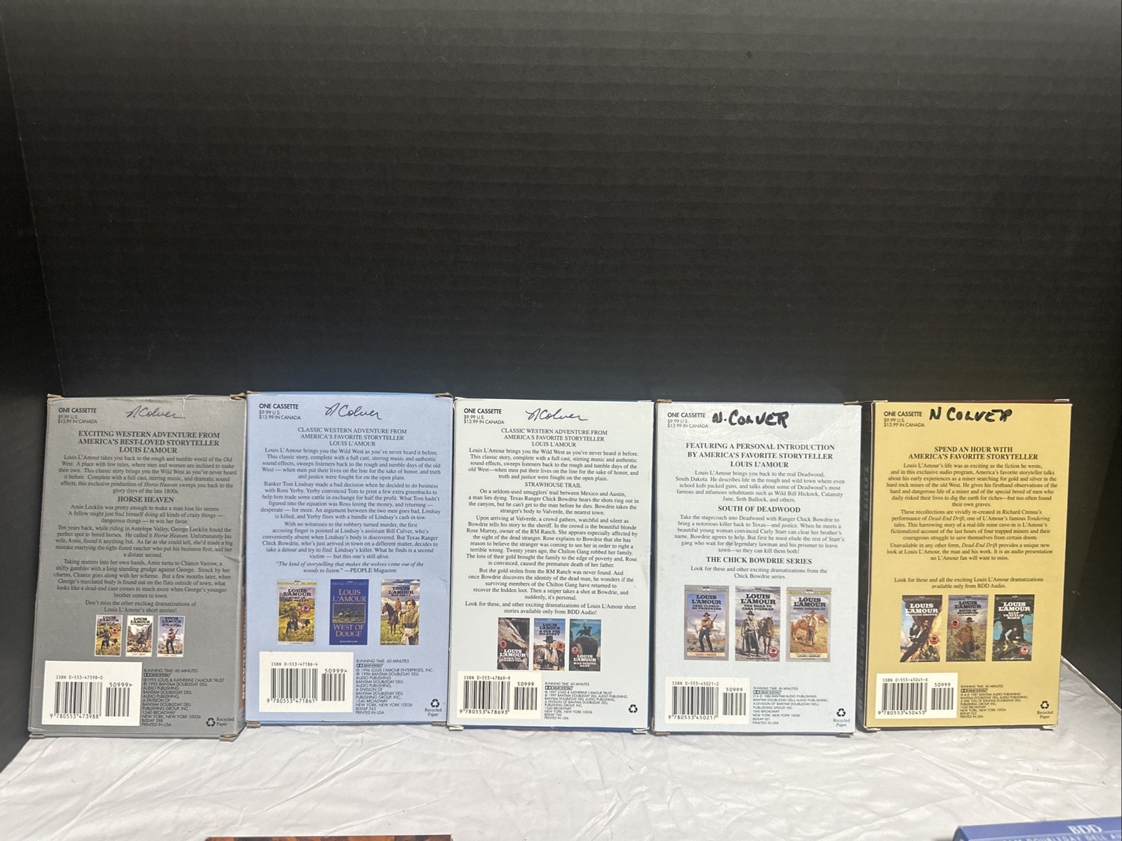 Louis L’Amour Audio Books Lot Cassettes 20 Titles Bantam Random House