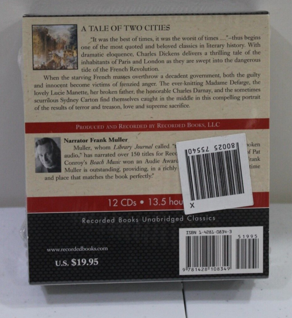 A Tale of Two Cities by Charles Dickens (1986, Compact Disc, Unabridged edition)
