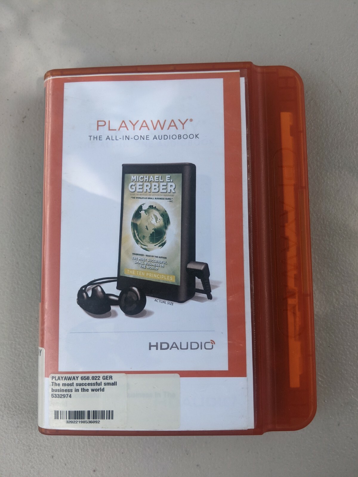 PLAYAWAY BOOK shelf174H ~ THE 10 PRINCIPLES UNABRIDGED BY MICHAEL E. GERBER