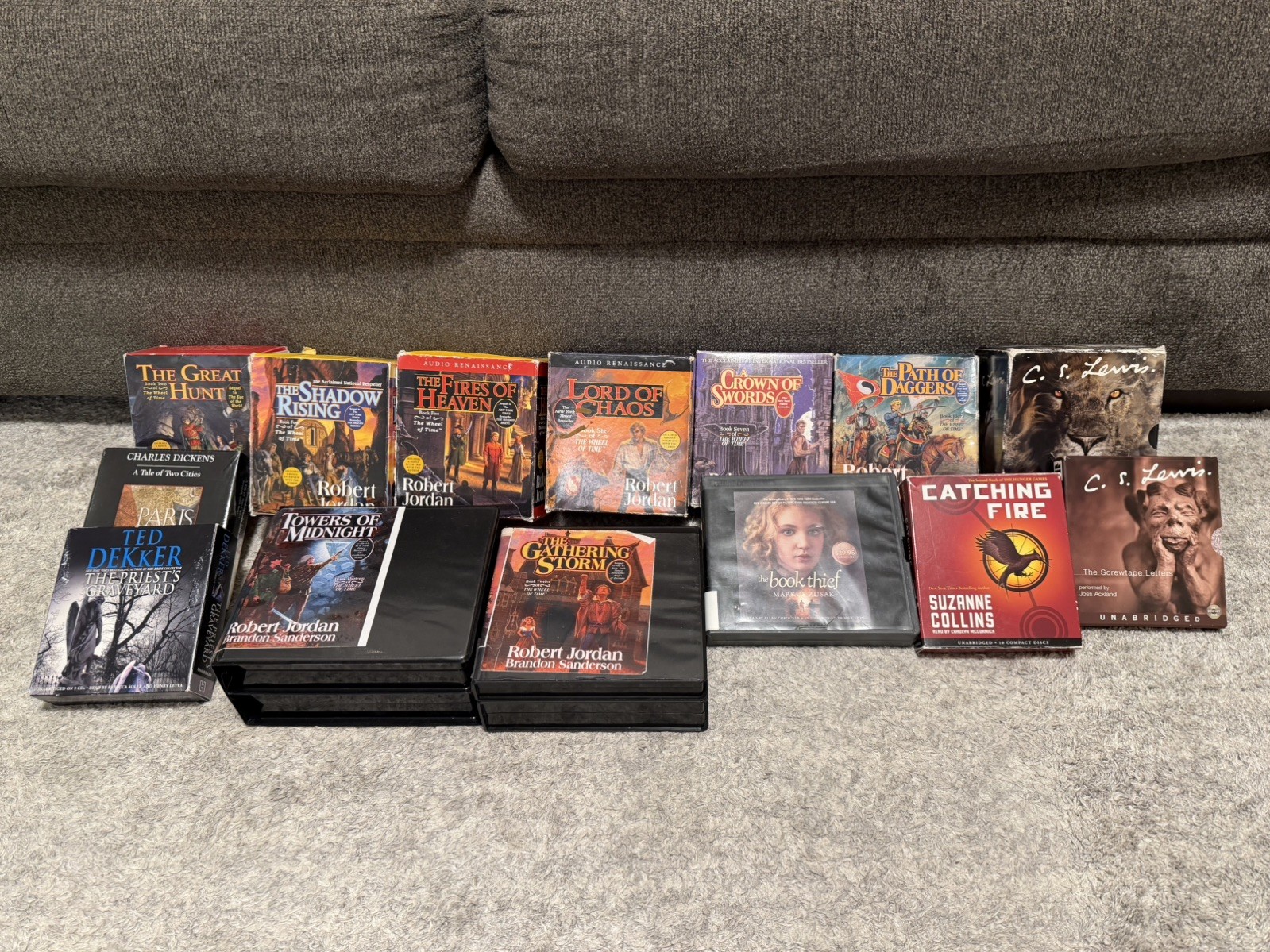 20 Audiobook Collection lot – Wheel of Time, Narnia, Hunger Games & More