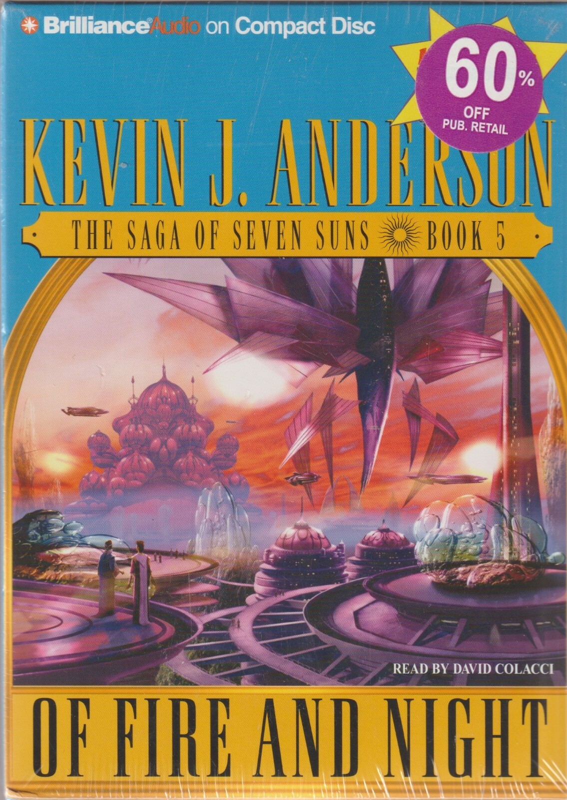 OF FIRE AND NIGHT — BOOK 5 SAGA OF 7 SUNS by KEVIN J. ANDERSON 2006 AUDIO BOOK