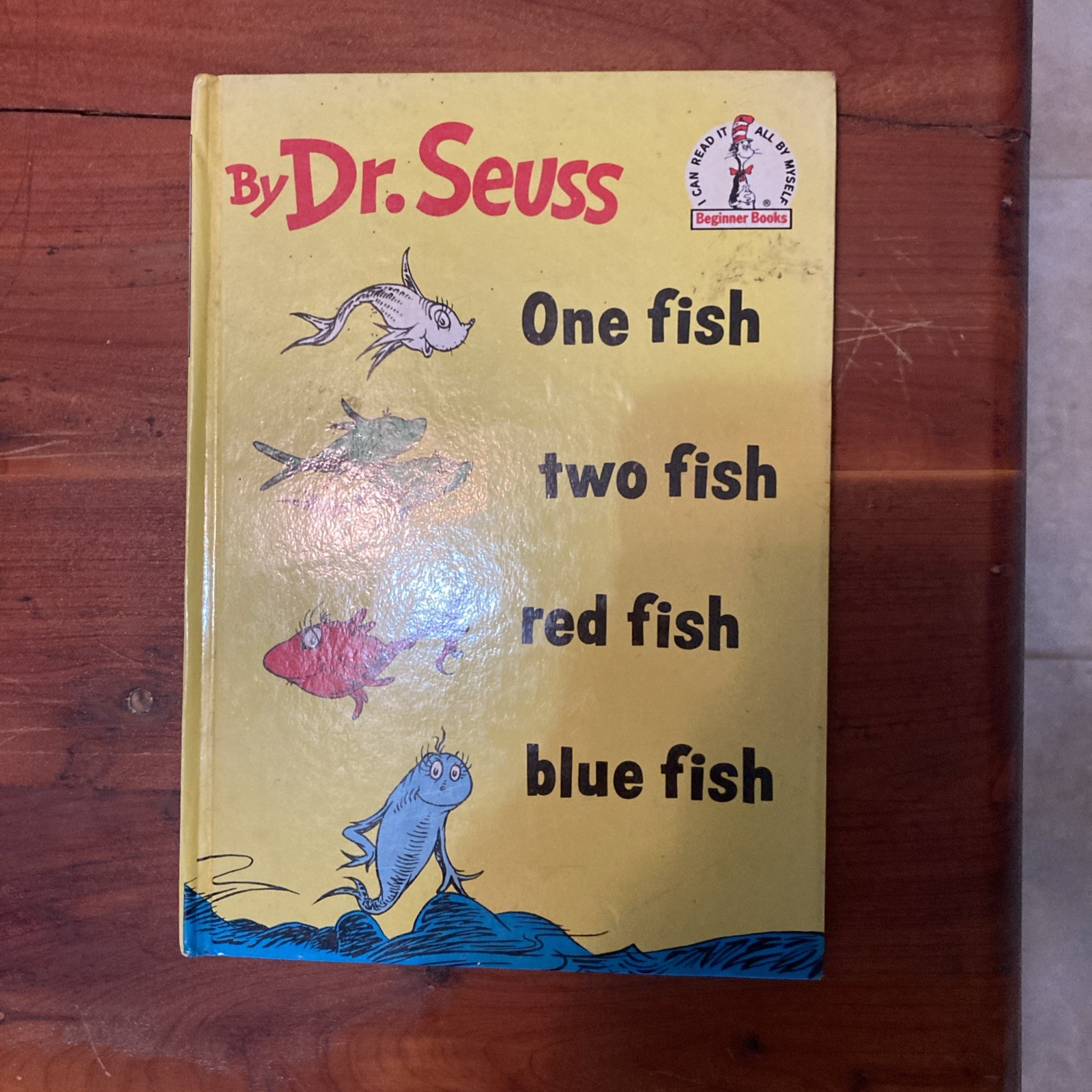 Dr. Seuss Hardcover Book One Fish Two Fish Red Fish Blue Fish 1960 Vintage
