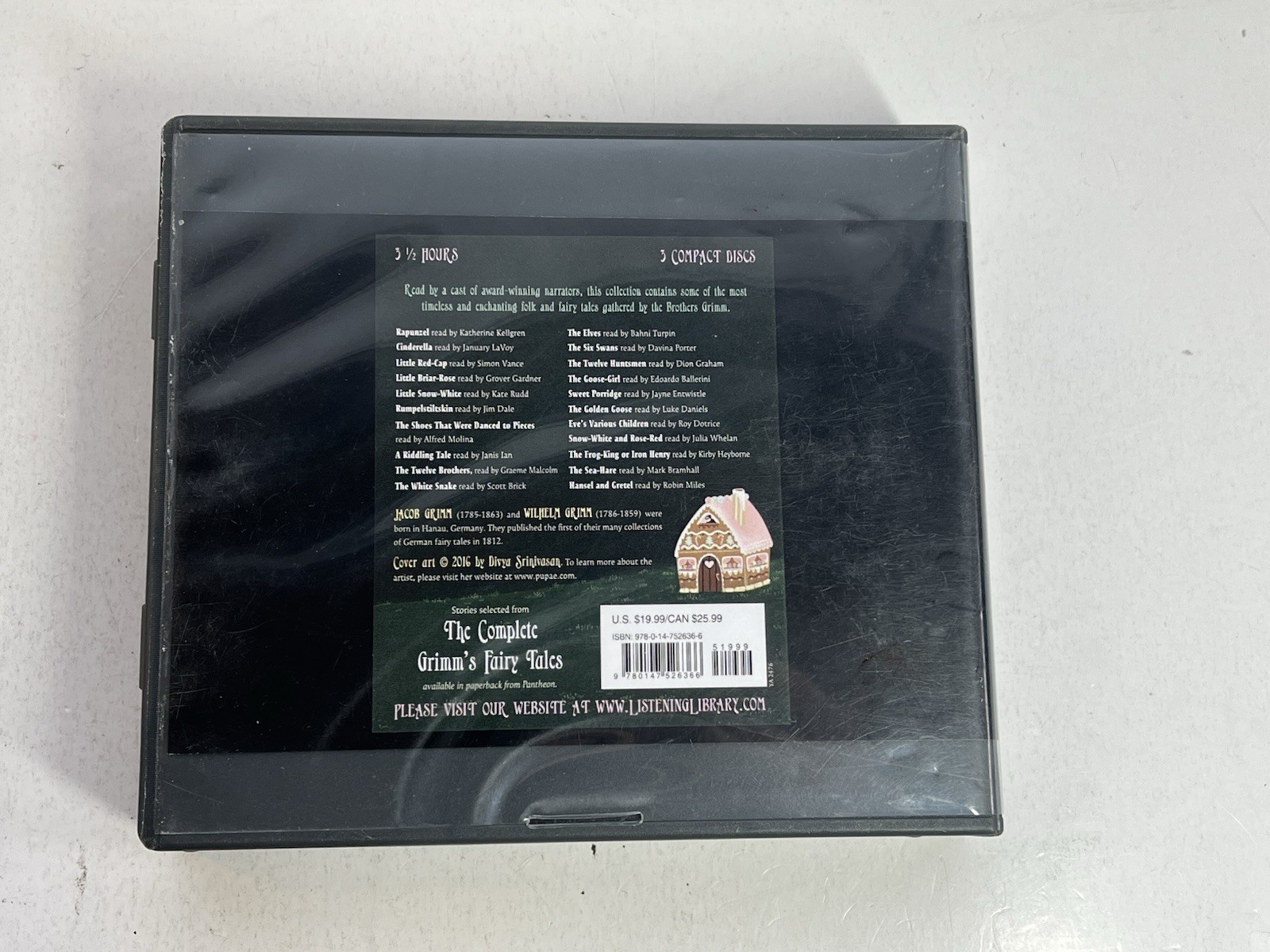 Grimm’s Fairy Tales by Brothers Brothers Grimm 3 Compact Disc Set Ex-Library