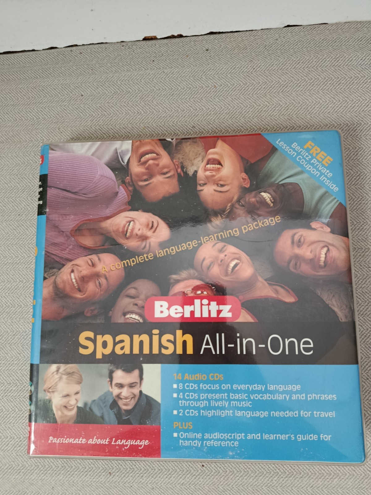 Berlitz Spanish All-in-One Language Course 14 Audio CD Set *Sealed Case Damaged