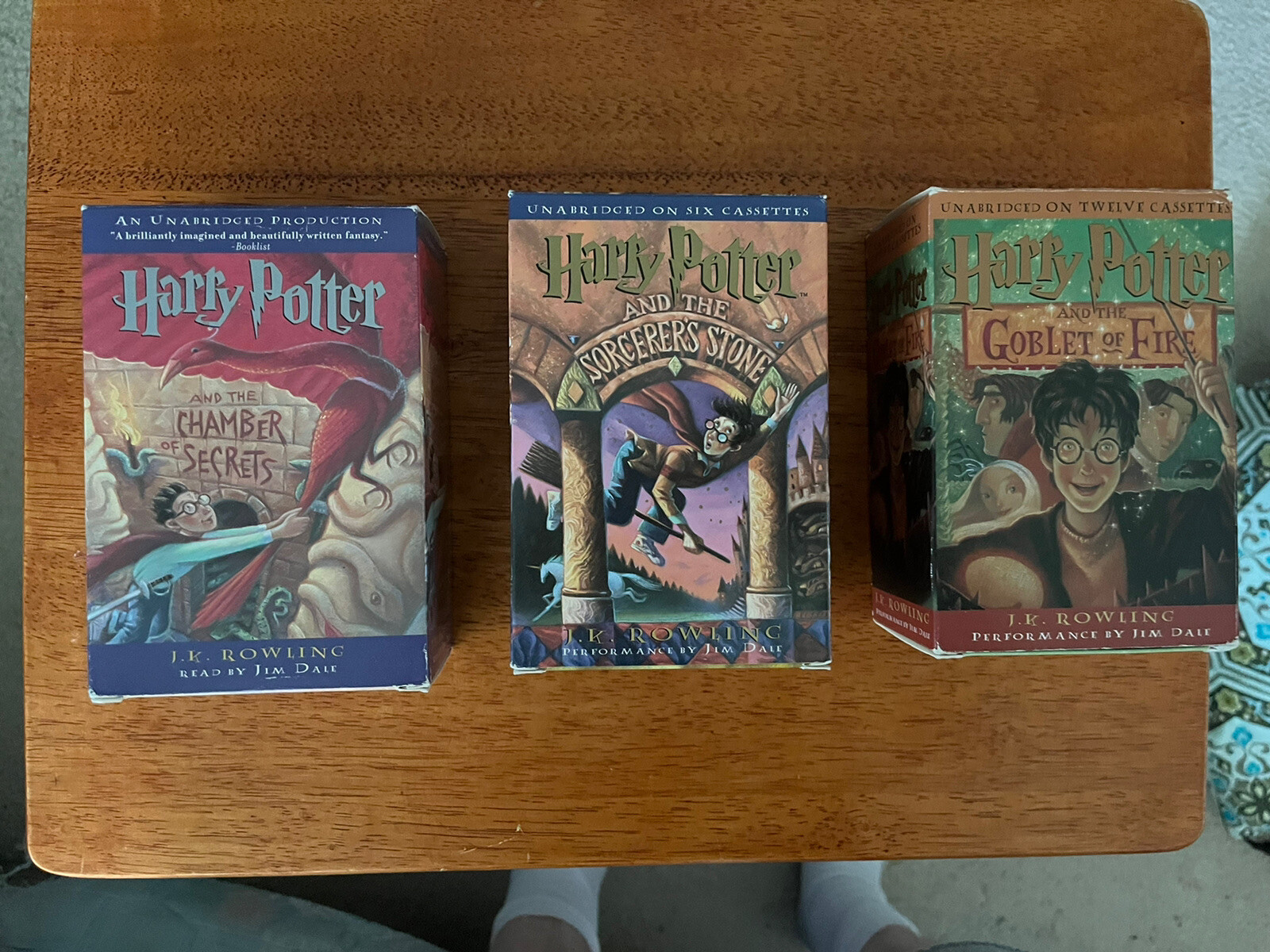 Harry Potter Cassettes Sorcerers Stone , Chamber Of Secrets , Goblet Of Fire Lot