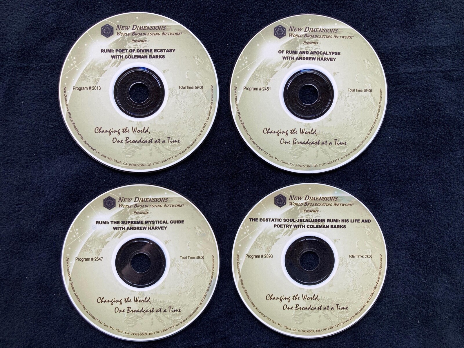On the Subject of Rumi: 4 CDs — Coleman Barks — Andrew Harvey — 2004