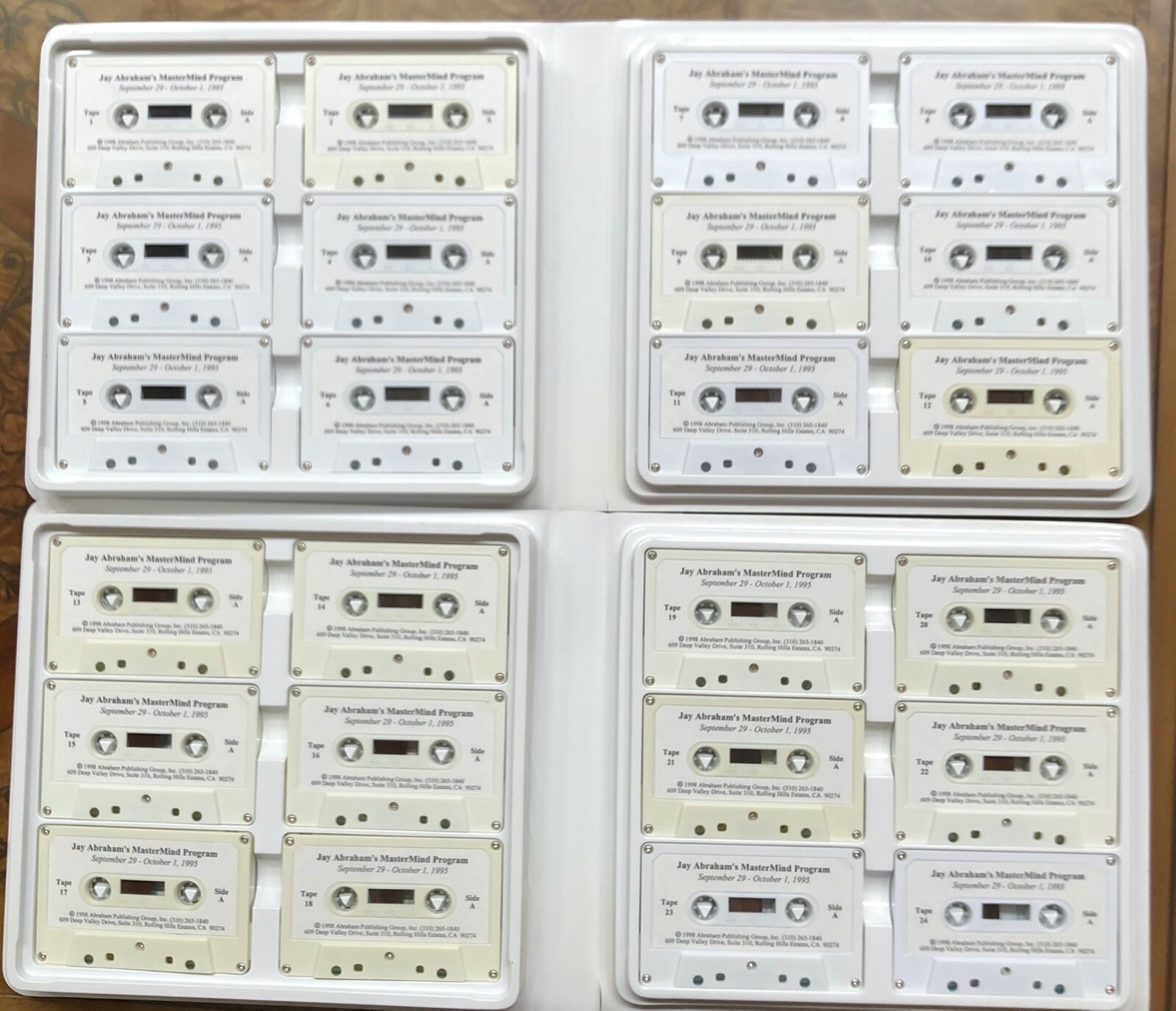 Jay Abraham Mastermind Marketing Program Seminar 24 Audio cassettes 1995