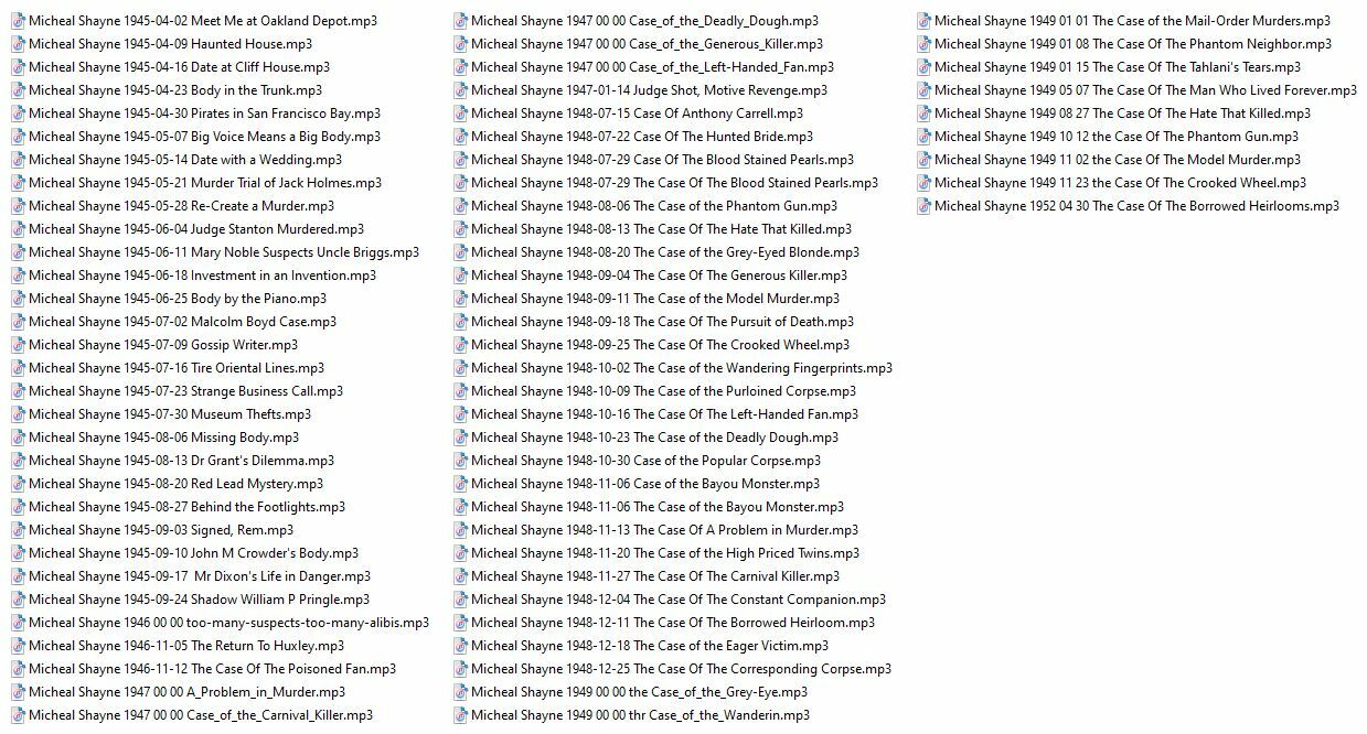 Michael Shayne Detective 71 Choice Oldtime Radio Shows MP3 On USB Flash Drive