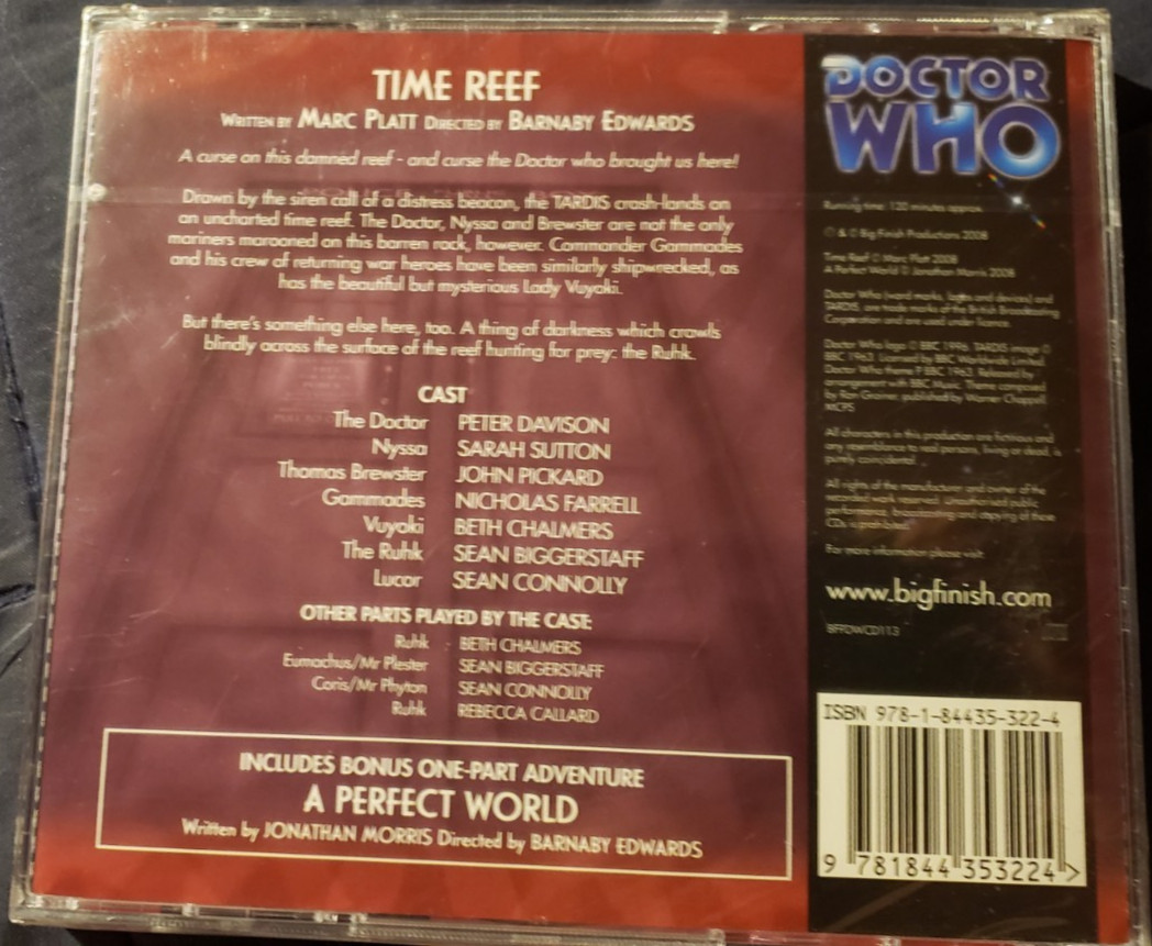 Doctor Who Main Range: #113 Time Reef Big Finish 5th Doctor Audio CD SEALED NEW