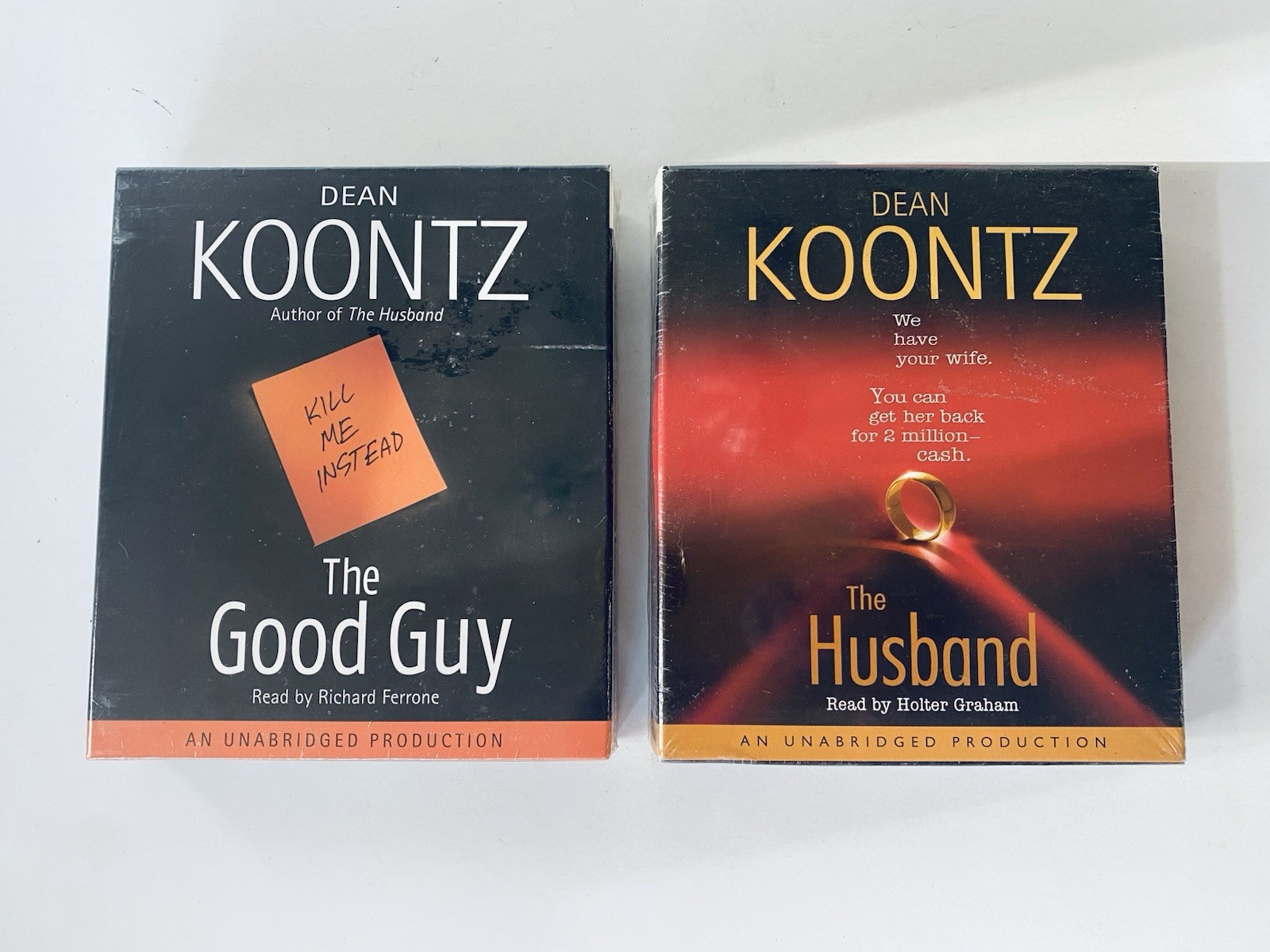 Audiobook CD (Lot of 2) Dean Koontz THE GOOD GUY & THE HUSBAND — FACTORY SEALED