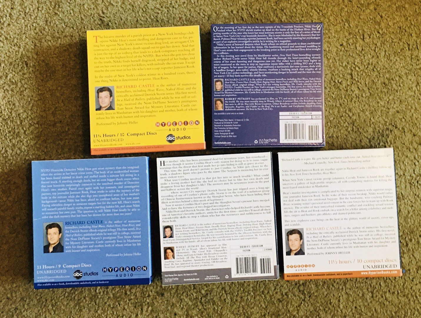 Lot 5 Richard Castle Unabridged CD Audio Books Frozen Heat Rises Naked Driving