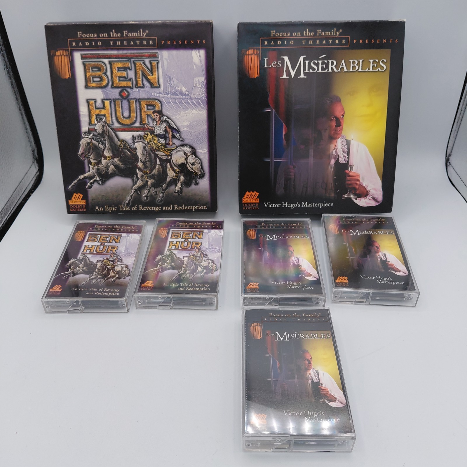 Lot Of 7 Focus On The Family Radio Theatre Cassette Tapes Les Miserables Ben Hur