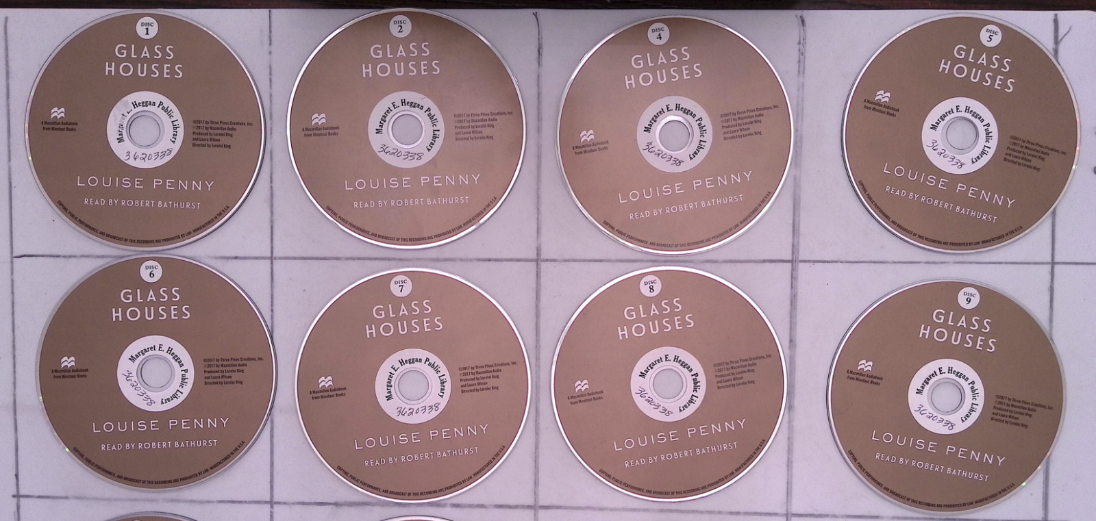 Glass Houses a novel by Author: Louise Penny 11-CD Audiobook (Missing Disc 3)