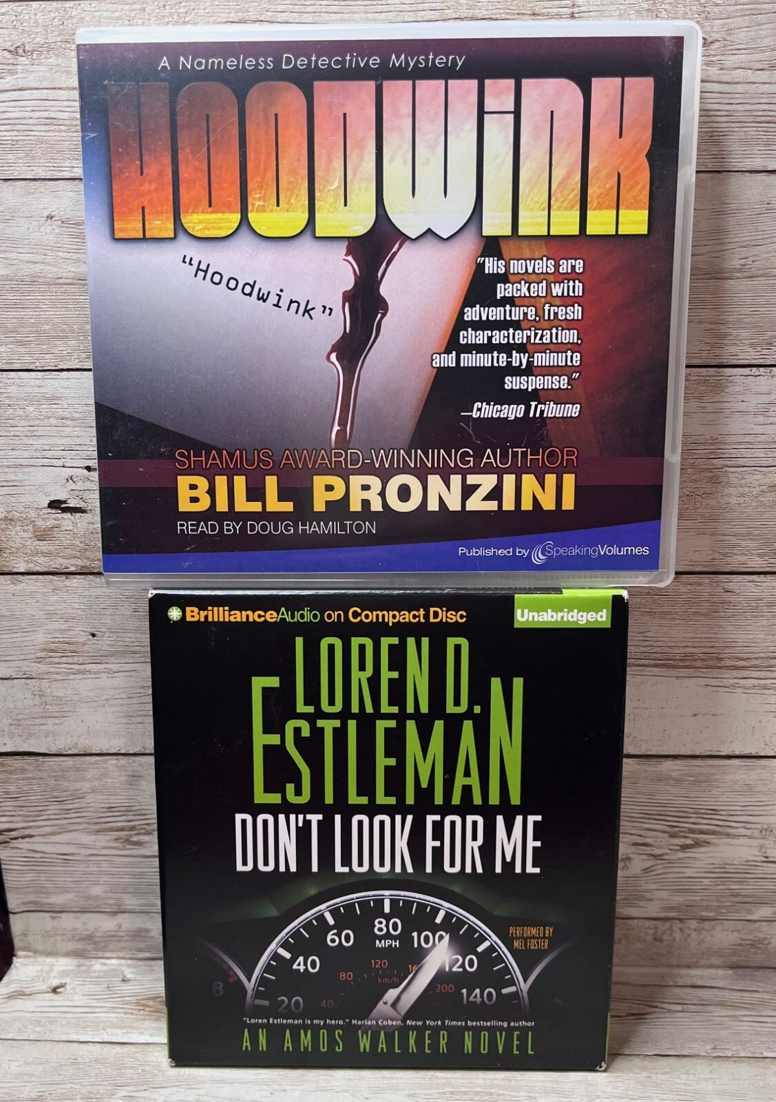 Audio Books, CD, lot of 2, Hoodwink, Don’t Look For Me, thriller, free shipping