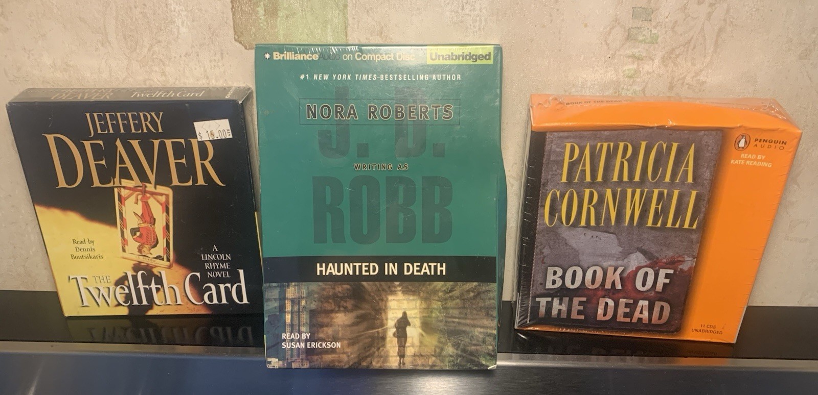 Lot Of 3 Sealed Audio Books. Nora Roberts, Jeffery Seaver; And Patricia Cornwell