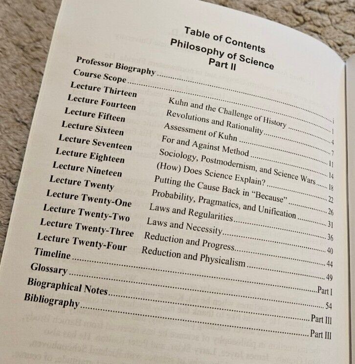 The Great Courses Philosophy Of Science Part 1, 2 And 3 6 Disc Set