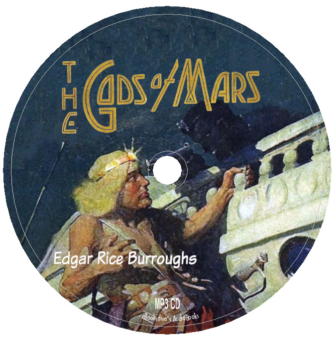 The Gods of Mars Edgar Rice Burroughs John Carter Audiobook in 1 MP3 Audio CD