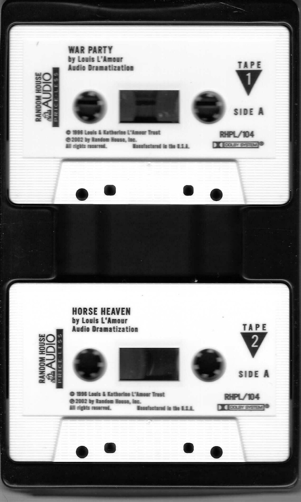 2) Louis L’Amour- War Party & Horse Heaven + The Trail to Peach Meadow Canyon