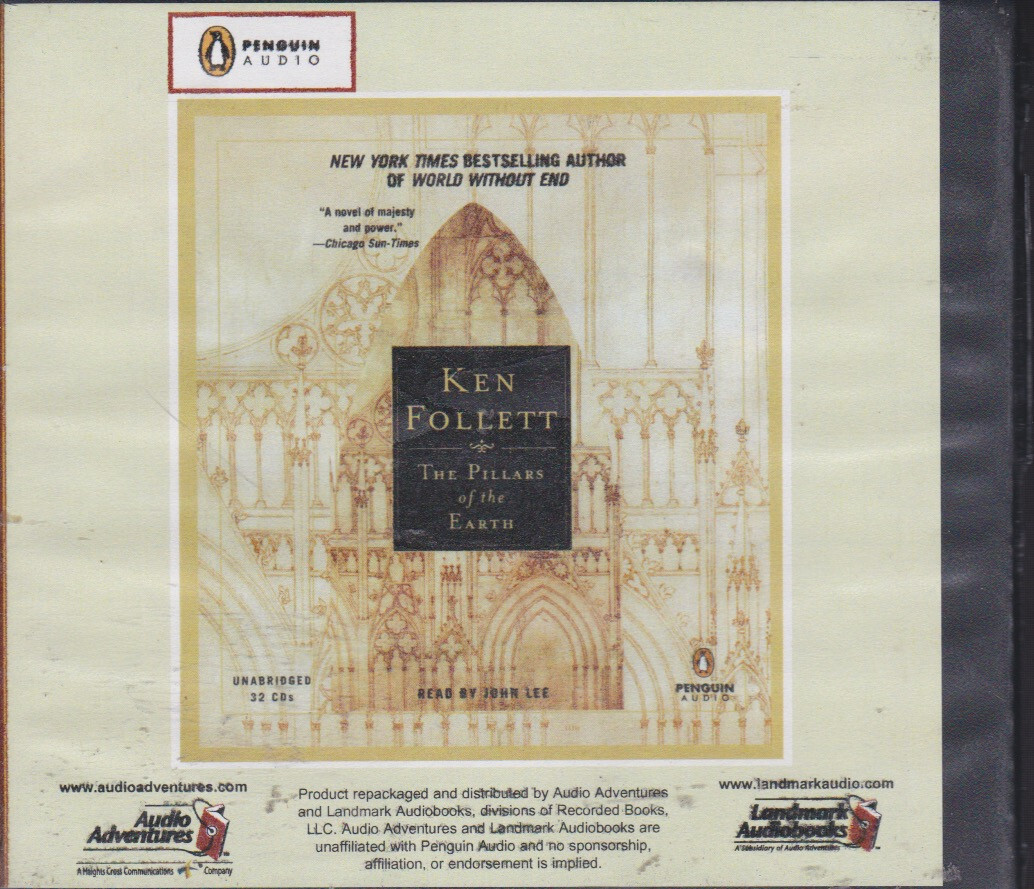 THE PILLARS OF THE EARTH by KEN FOLLETT ~ UNABRIDGED 32 CD’S AUDIOBOOK