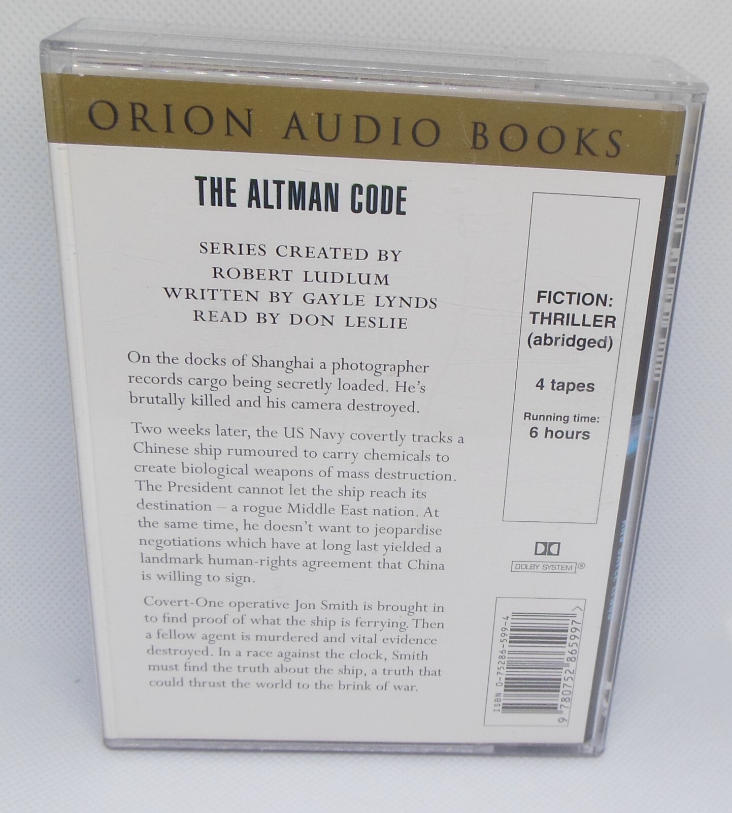 Robert Ludlum Audio Cassette Bundle The Altman Code and The Bourne Supremacy