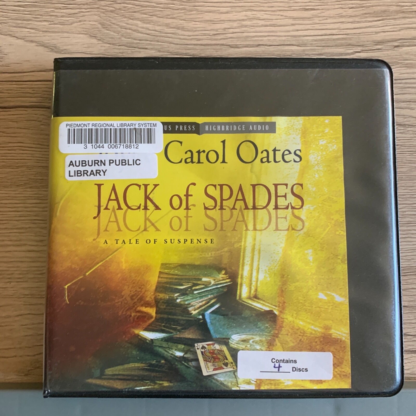 Jack of spades by Joyce carol oats unabridged 4 cds Audiobook Shelf193 ~