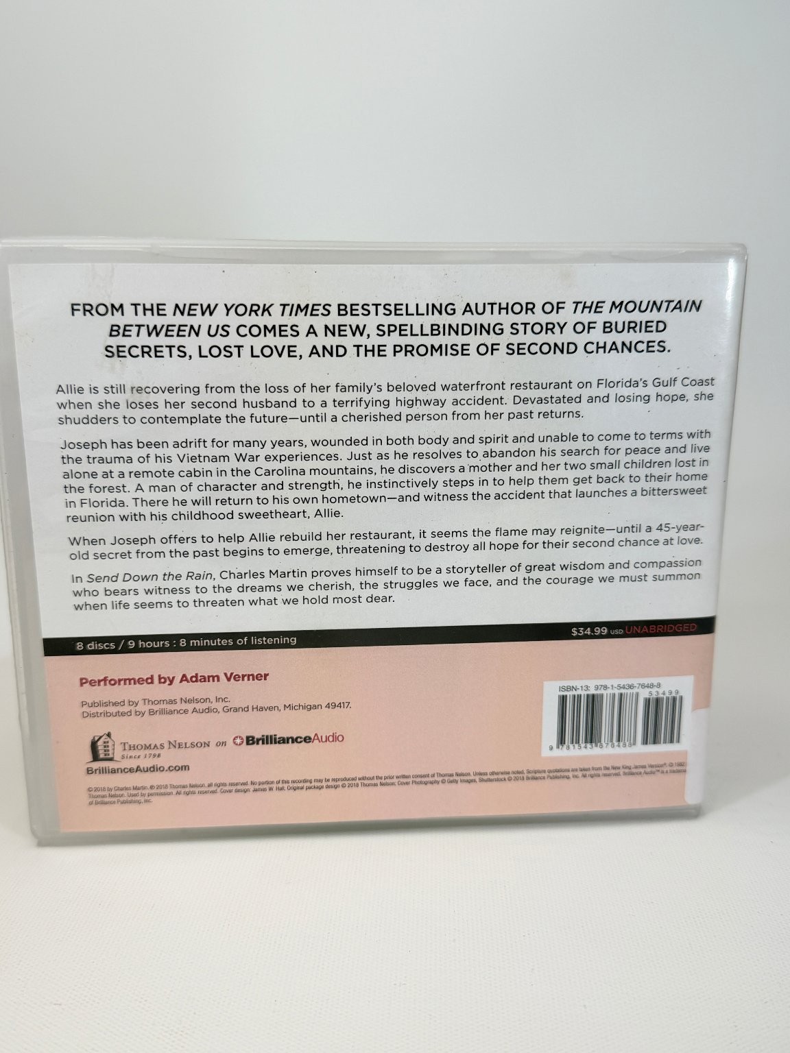 Send Down the Rain by Charles Martin Audiobook CDs Unabridged 8 Discs