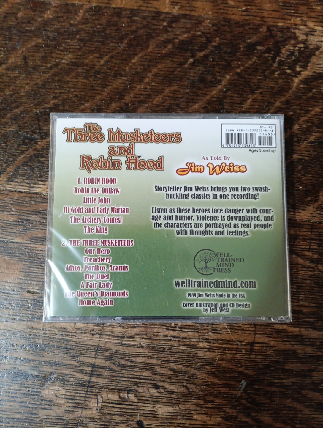 The Three Musketeers & Robin Hood CD Audiobook by Jim Weiss, Homeschool