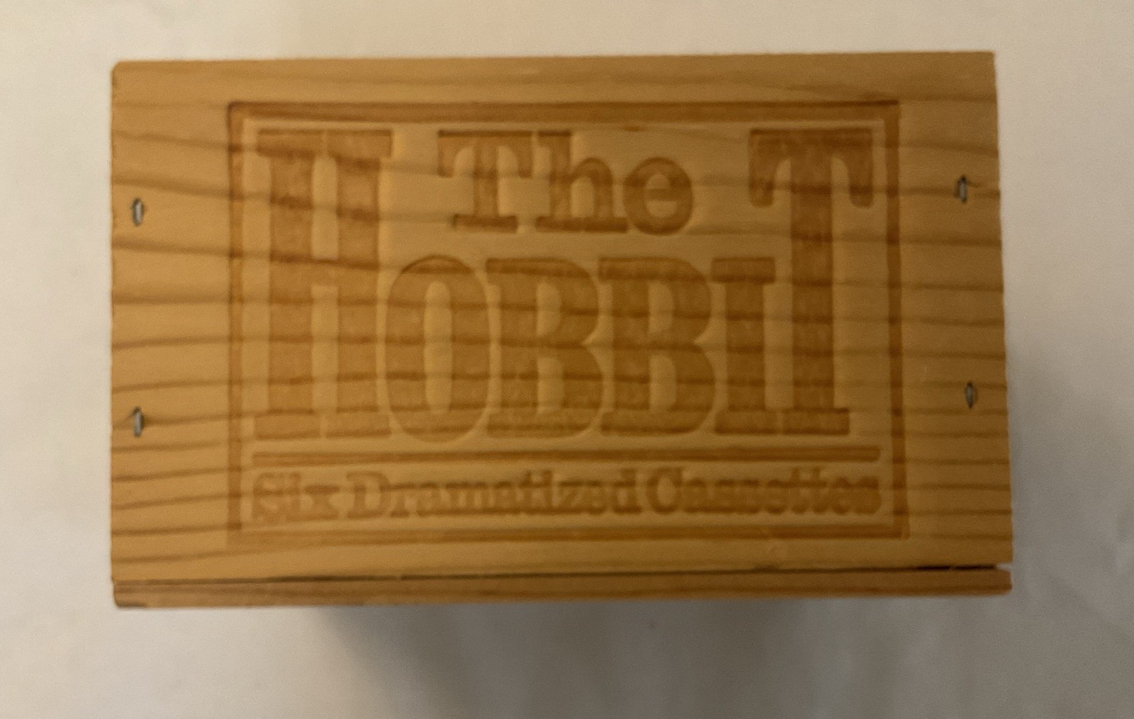 The Hobbit J.R.R. Tolkien Cassette Tape Set Dramatized Mind’s Eye Wood Box