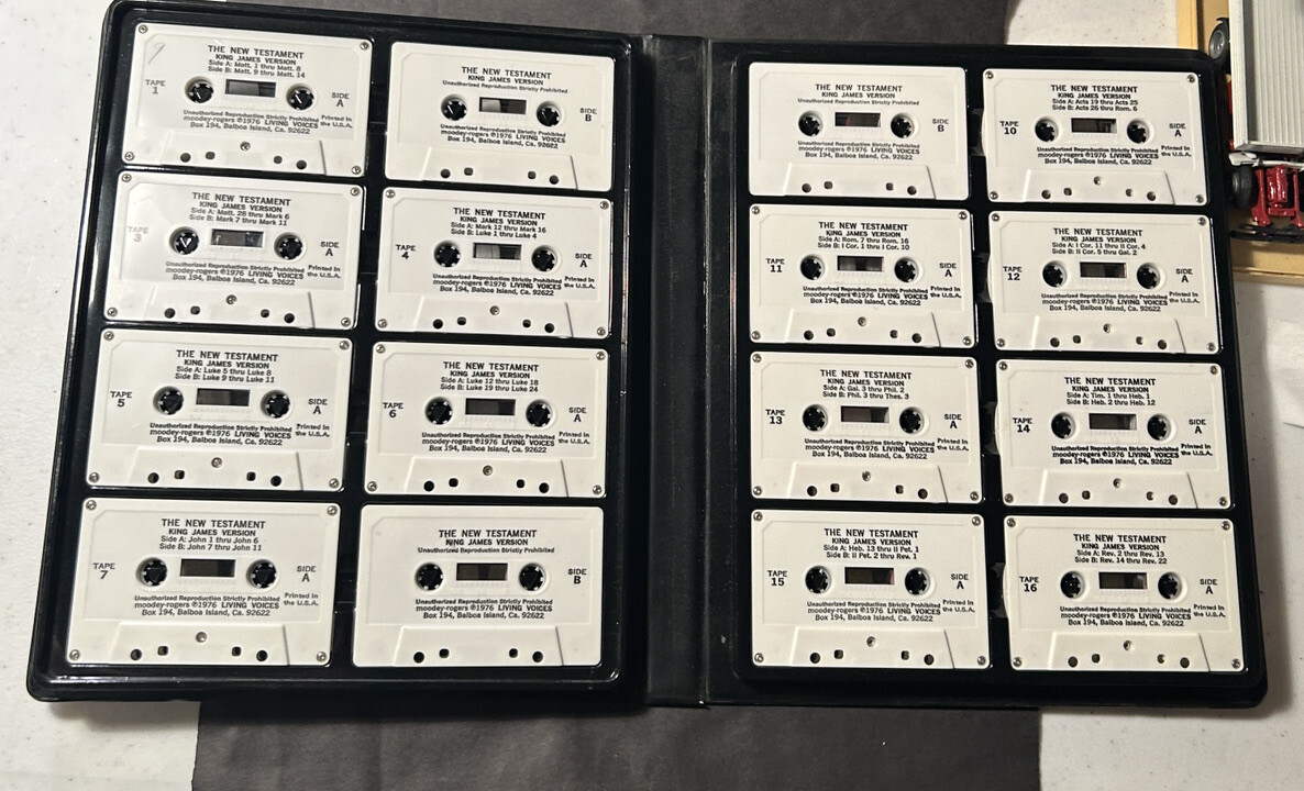Holy Bible New Testament King James Ver. On Audio Cassette 16 Tapes