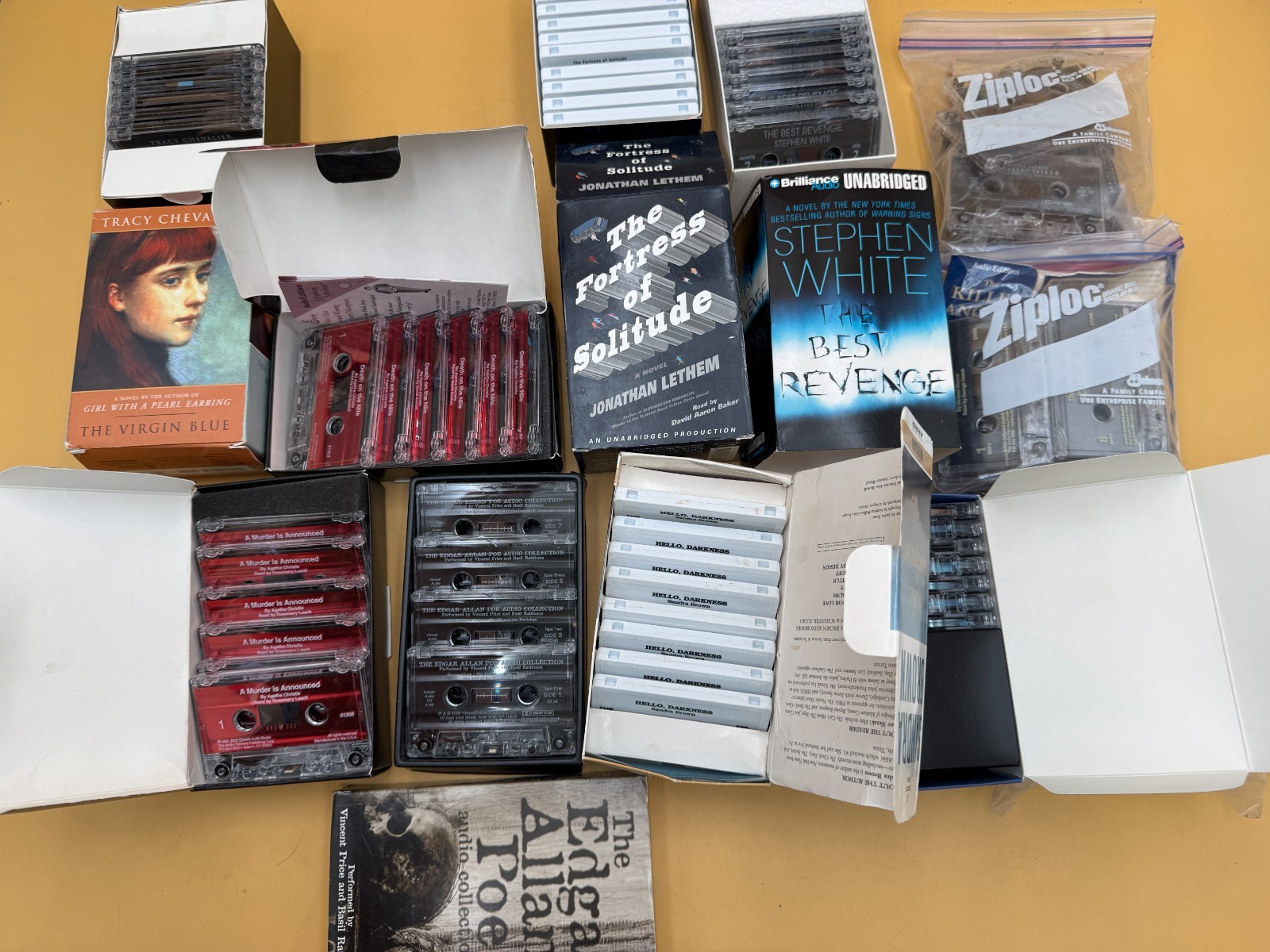 11 Audiobook Cassette Tape Lot Christie Poe Bronte Mystery Unabridged Set