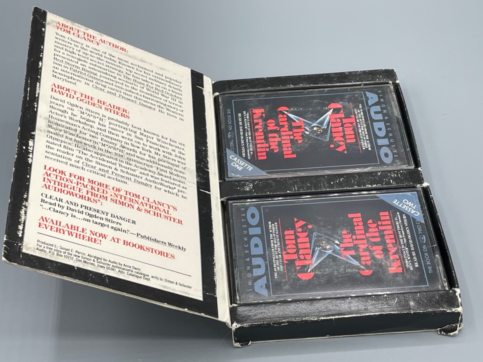 Tom Clancy The Cardinal Of The Kremlin Audiobook Cassette Tapes 3 hrs Jack Ryan