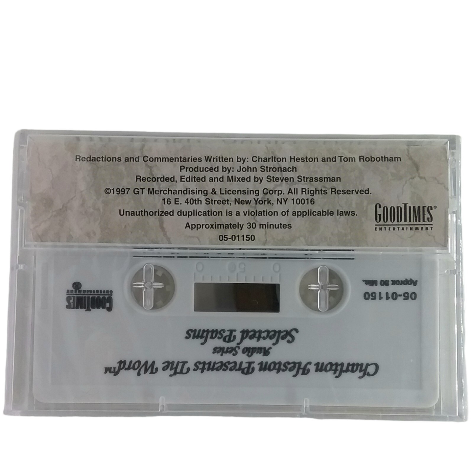 Charlton Heston Presents The Word Selected Psalms 1997 Audiobook Cassette New