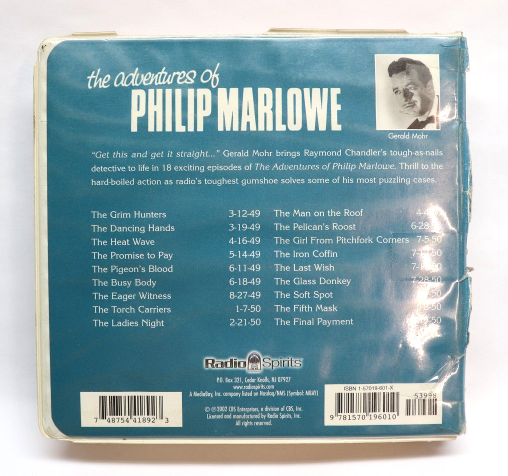 Adventures of Philip Marlowe Vol 1 & 2 Radio Spirits 18 CD Set Gerald Mohr