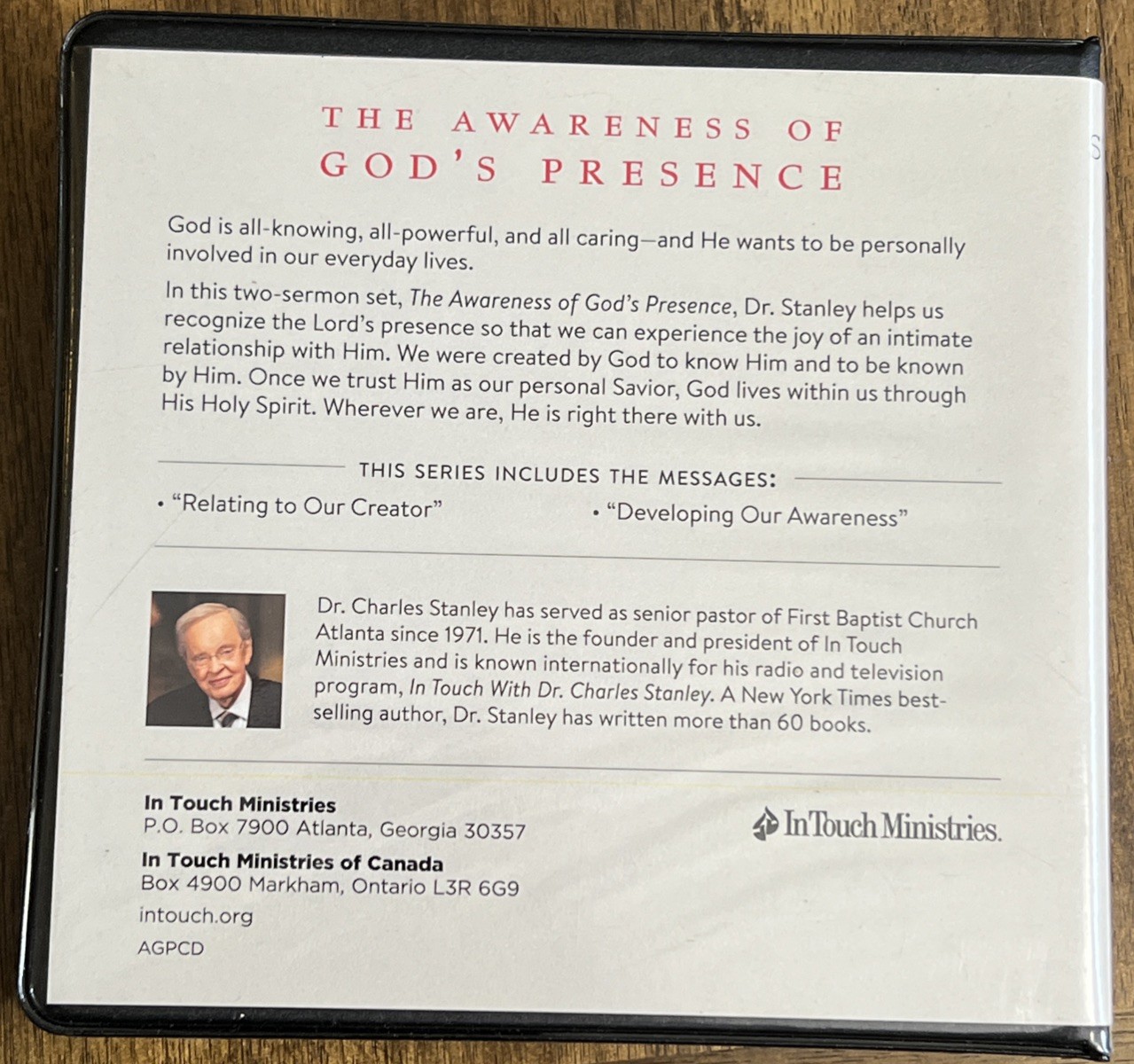 The Awareness Of Gods Presence By Charles Stanley 2 Sermon Audio CD Set