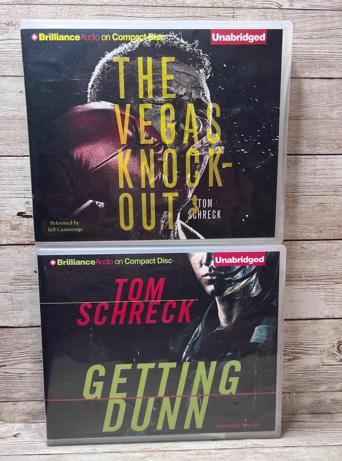 Audio Books, CD, lot of 2, The Vegas Knock-Out, Getting Dunn, free shipping