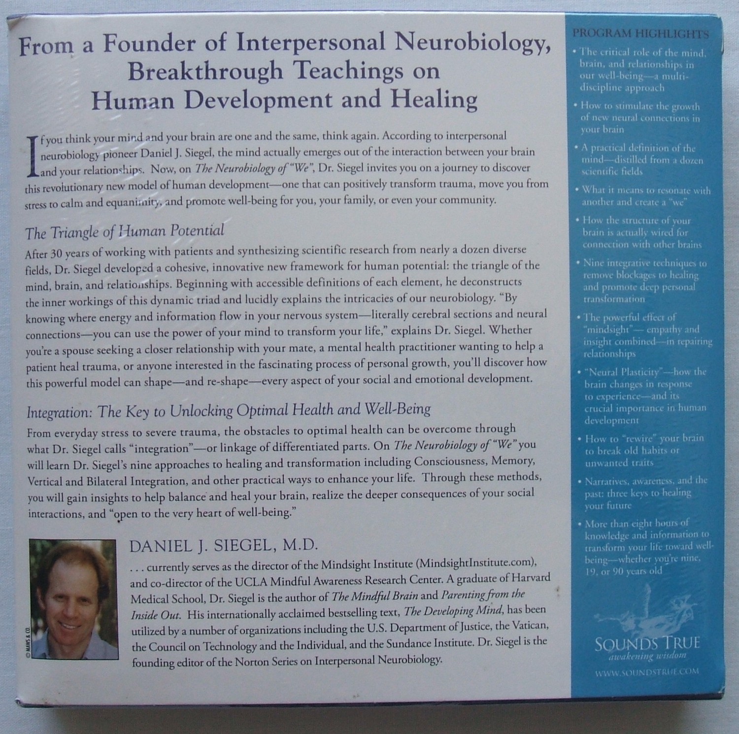 The Neurobiology of We: How Relationships the Mind Brain Interact 7 CD set — NEW