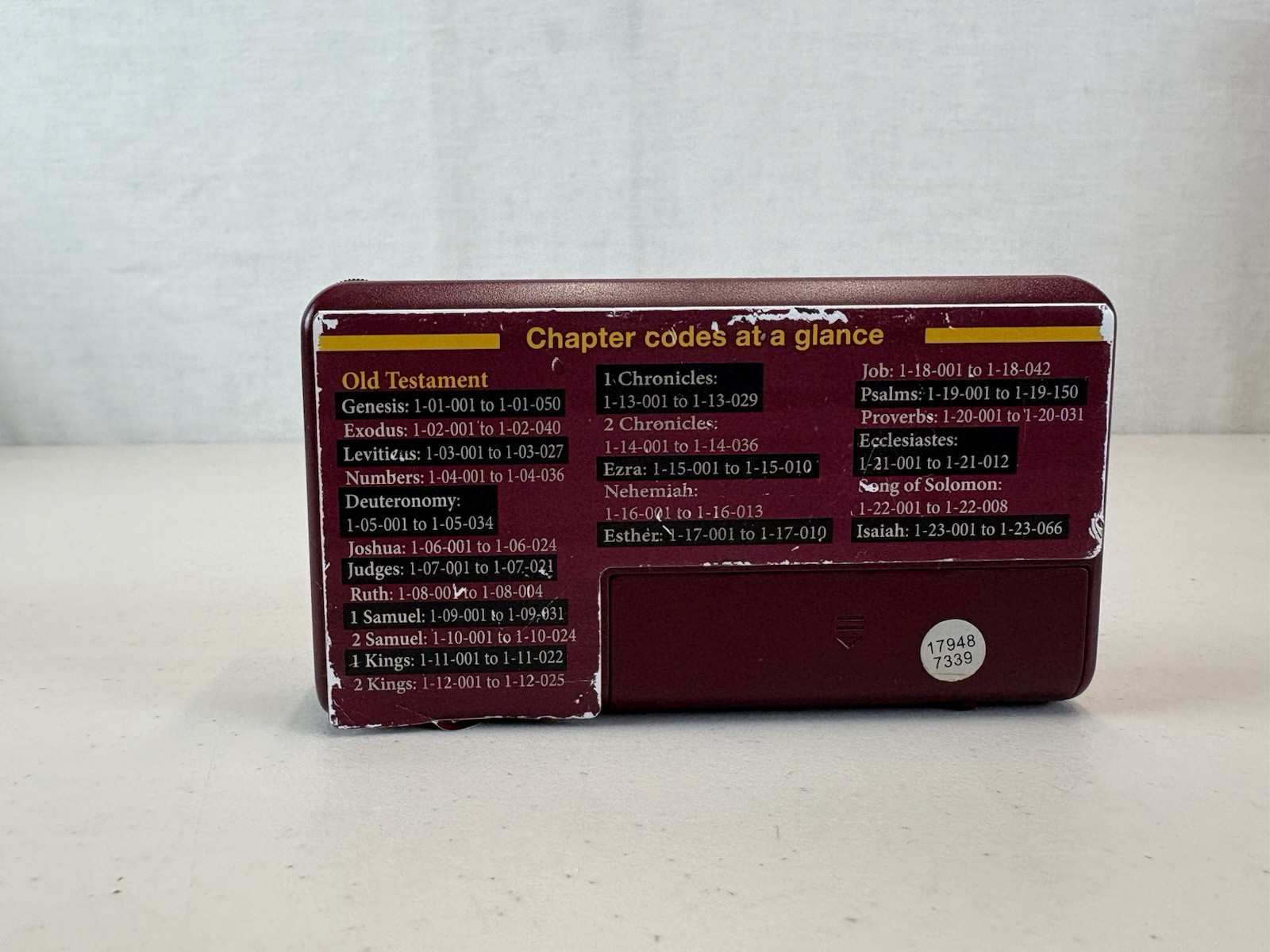 Wonder Bible KJV Talking Audio Bible Player King James Version Tested Works