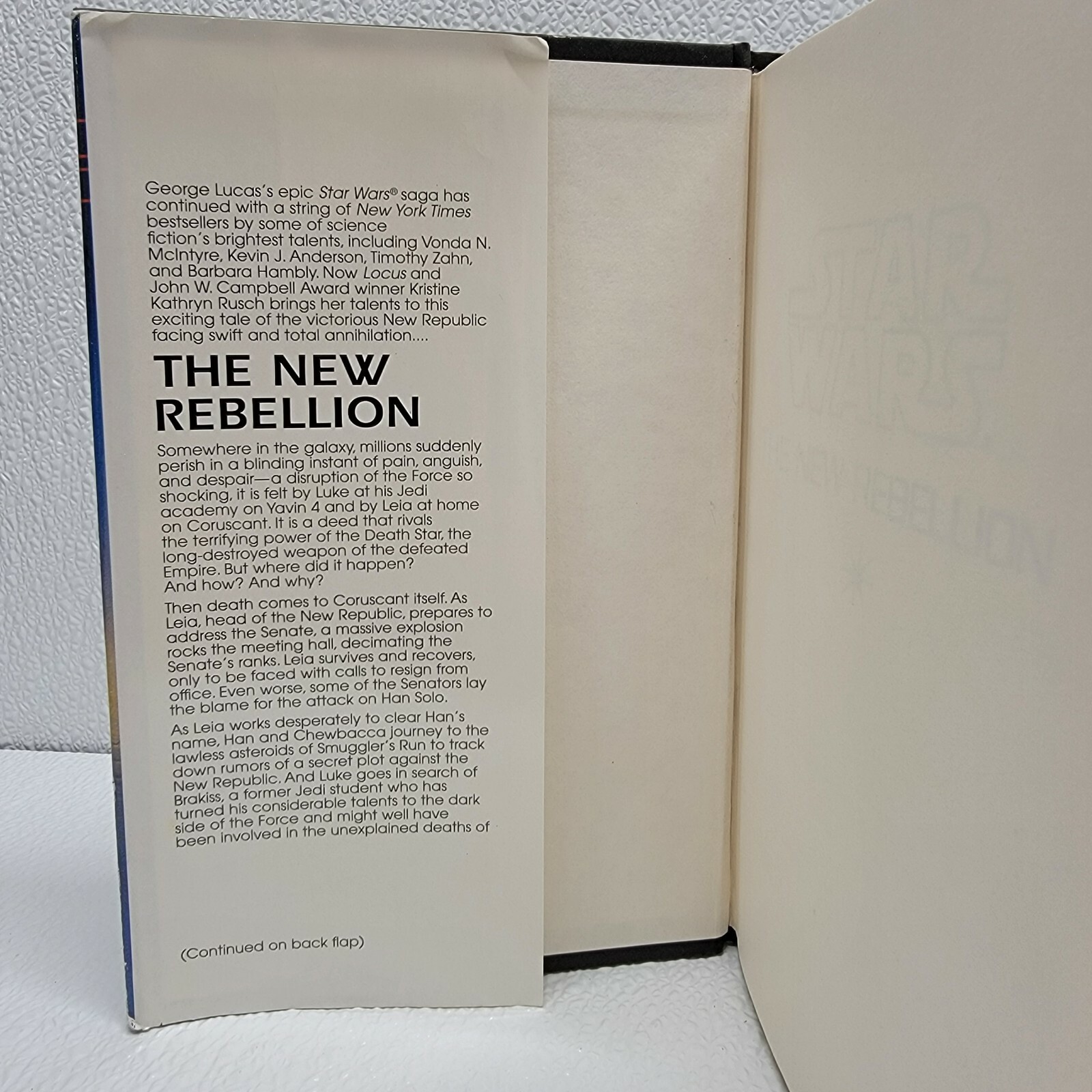 Star Wars — The New Rebellion HB Hardcover 1996 — Kristine Kathryn Rusch — Book