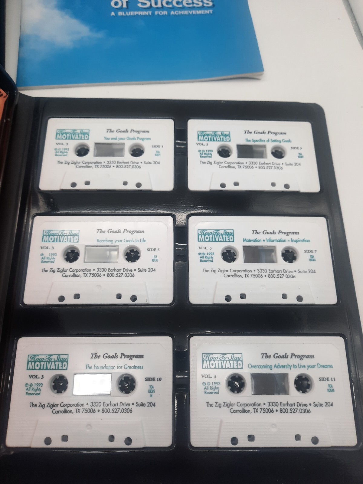 Zig Ziglar Audio Cassettes How to Stay Motivated 2 & 3 Qualities of Success Vhs