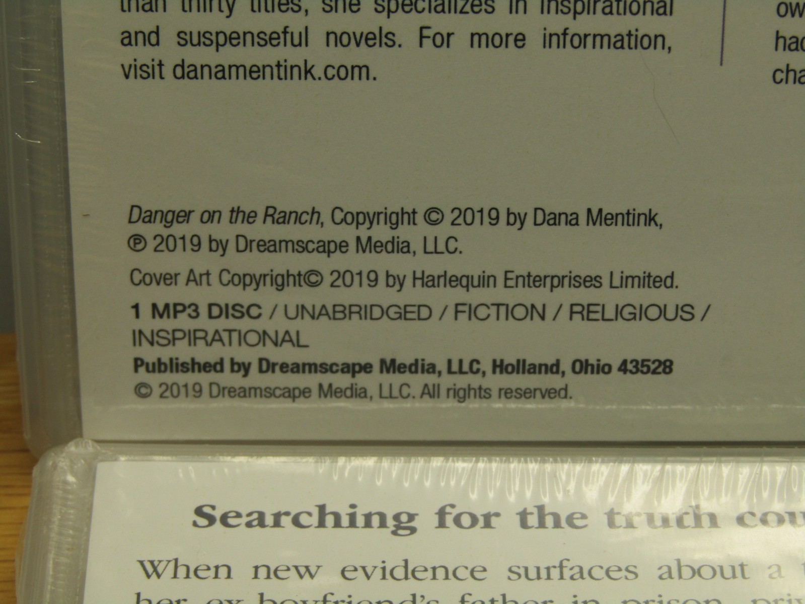 DANA MENTINK MP3 DISC BOOK LOT of 4 ~ Love Inspired Suspense Religious Romance