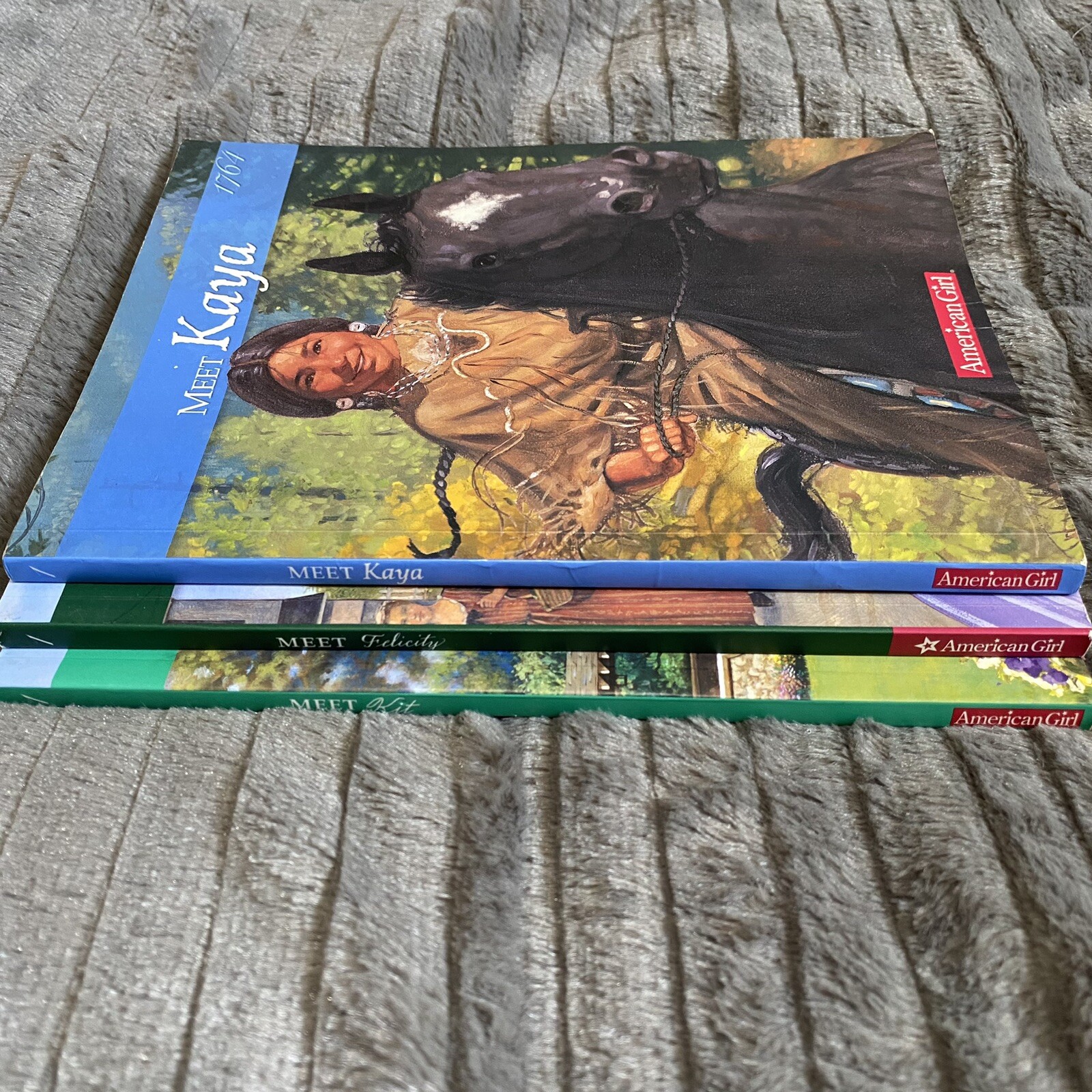 American Girl Doll Books Lot Of 3 Meet Kaya Kit And Felicity