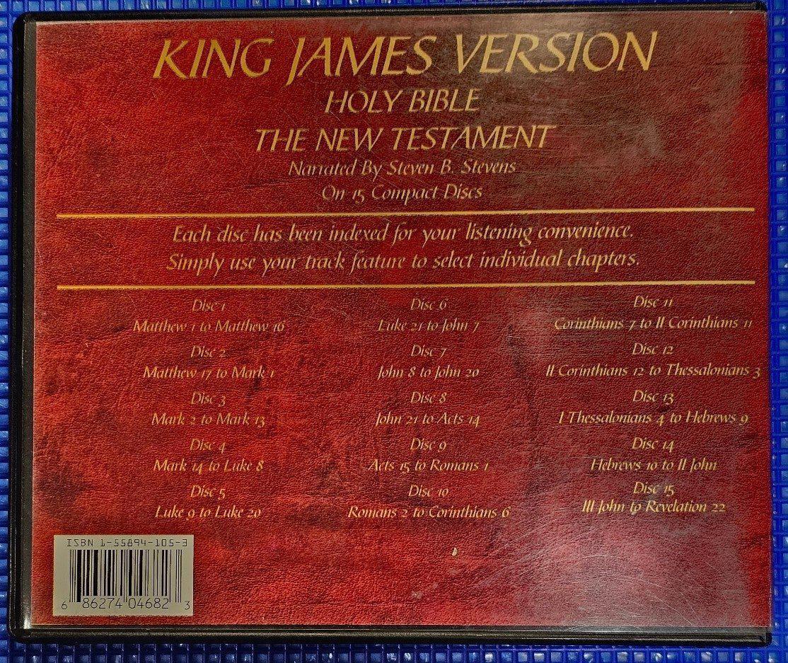 Bible New Testament on 15 Audio CDs King James Version read by Steven B Stevens