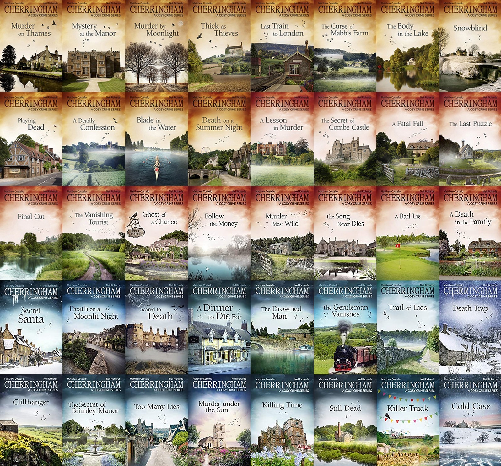 The CHERRINGHAM Series — A Cozy Crime Series — 49 MP3 Audiobook Collection