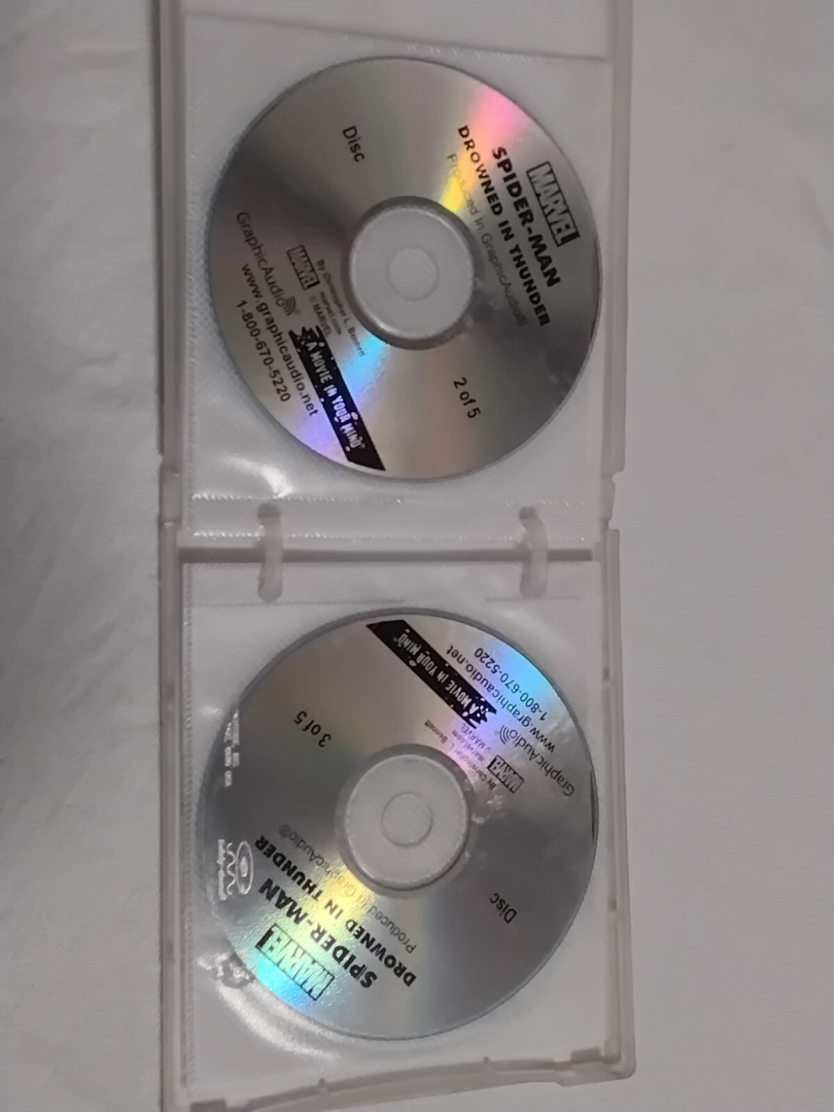 Graphic Audio Spider-Man Drowned In Thunder Audio Book Marvel 5 Hours 5 CDs